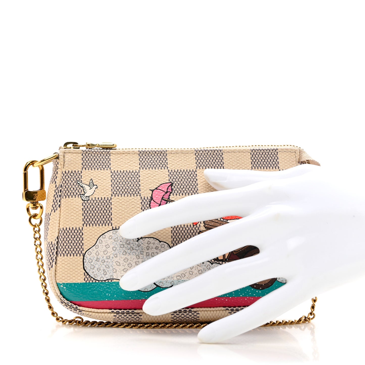 Damier Azur 2015 Christmas Animation Mini Pochette Accessories