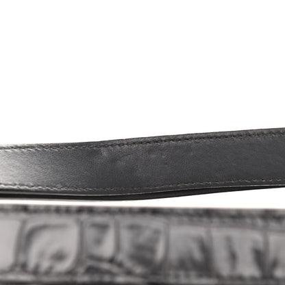 Givenchy Calfskin Crocodile Embossed Small Mystic Shoulder Bag Storm Grey 11 of 13
