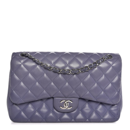 Chanel Lambskin Quilted Jumbo Double Flap Light Purple 1 of 16