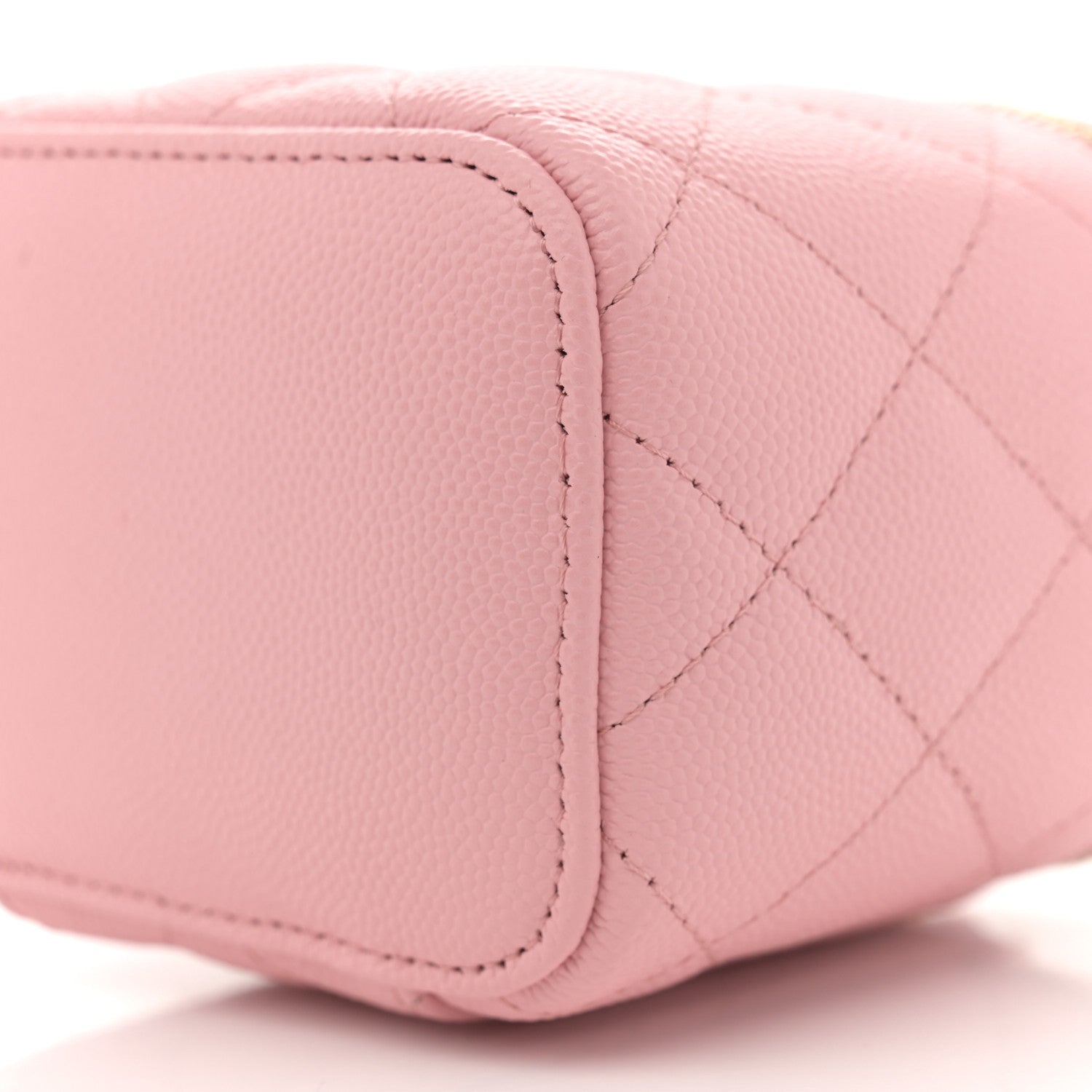 Chanel Caviar Quilted Mini Vanity Case With Chain Light Pink 10 of 10