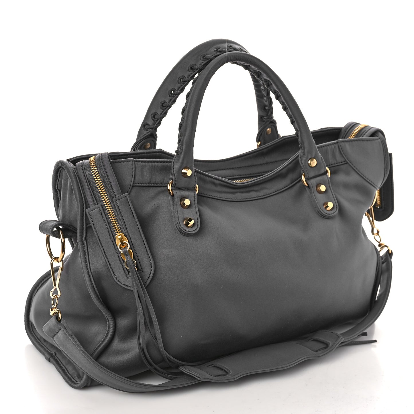Satin Classic Gold Hardware City Gris Ardoise