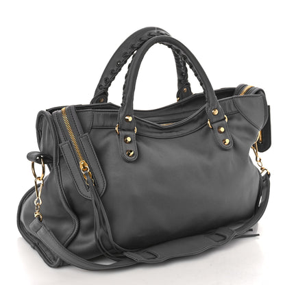 Balenciaga Satin Classic Gold Hardware City Gris Ardoise 3 of 9
