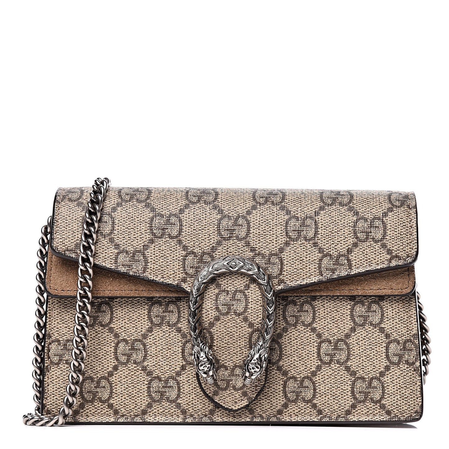 GG Supreme Monogram Super Mini Dionysus Shoulder Bag Taupe