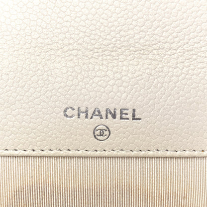 Chanel Caviar Timeless CC Compact Flap Wallet White 6 of 7