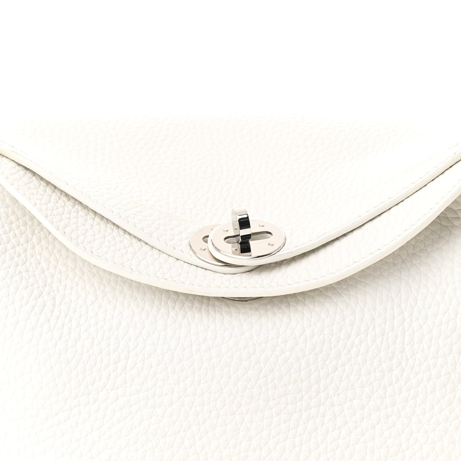 Hermes Taurillon Clemence Lindy 26 White 8 of 11