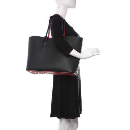 Christian Louboutin Calfskin Spikes East West Cabata Tote Black 3 of 11