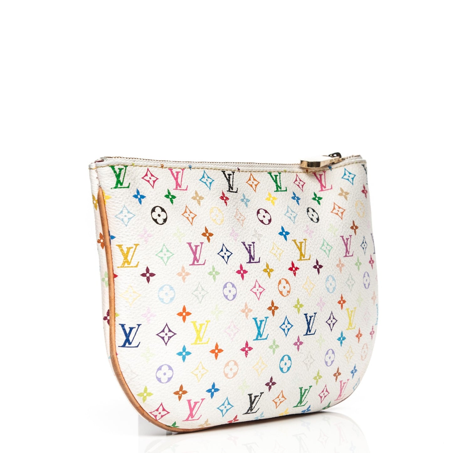 Monogram Multicolor Pochette Plate GM White