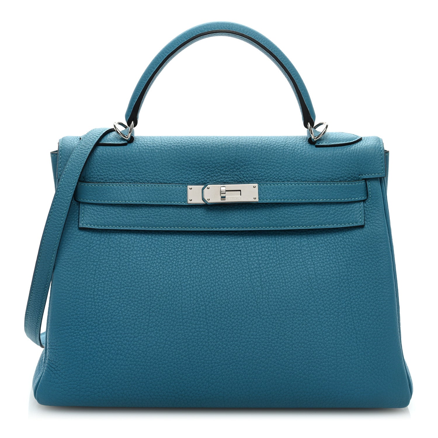 Hermes Togo Kelly Retourne 32 Turquoise 1 of 9