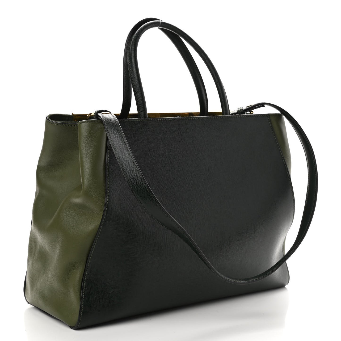 Vitello Elite Flamingo Regular 2Jours Tote Verde Prato Olive