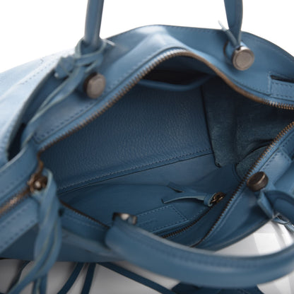 Balenciaga Veau Soyeux Perforated Blackout Hardware S City Bleu Canard 6 of 8
