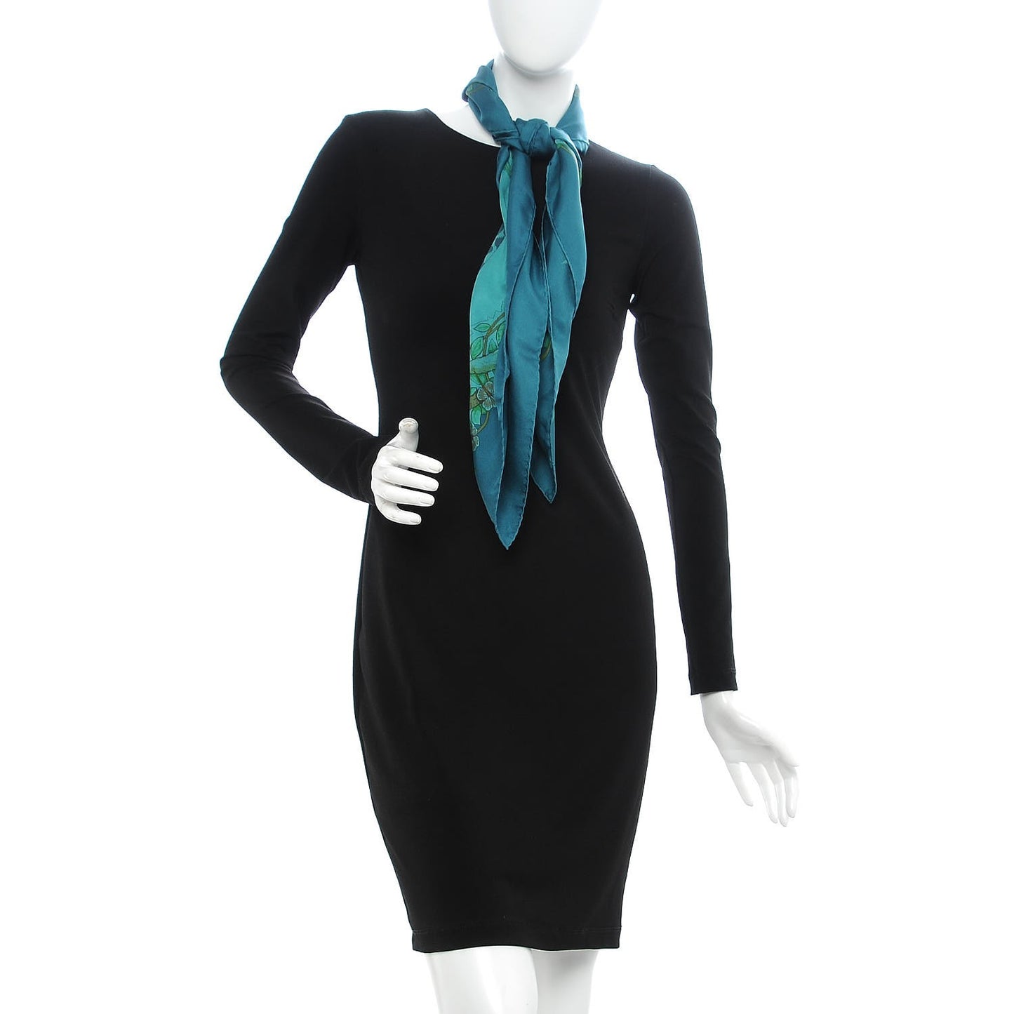 Silk Dip Dye Jungle Love Scarf 90 Menthol Canard Ocre