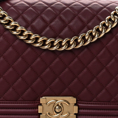 Chanel Calfskin Quilted New Medium Boy Flap Burgundy 7 of 10
