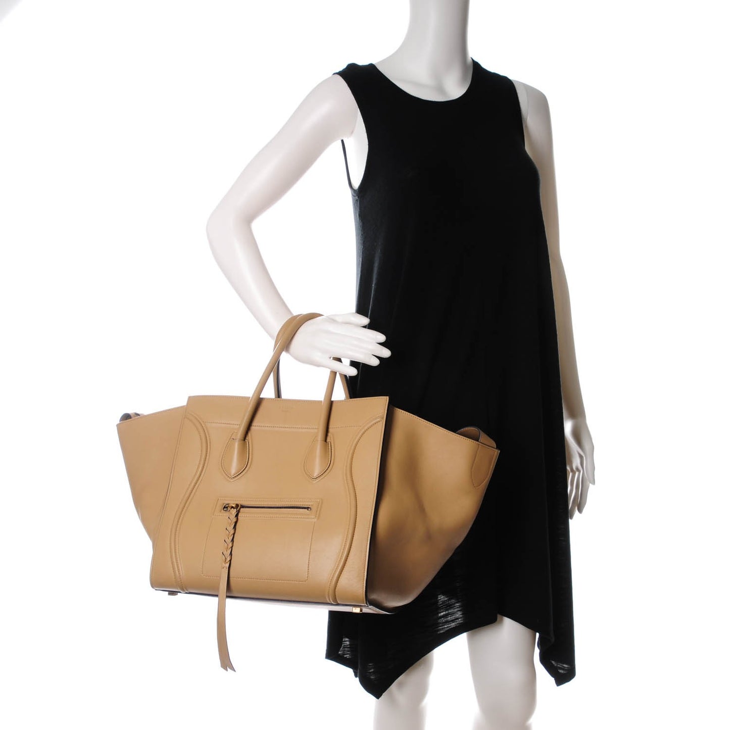 Smooth Calfskin Medium Phantom Luggage Sand