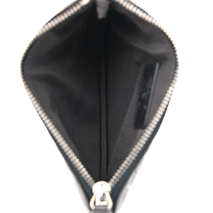 Chanel Goatskin Camellia Embossed Cosmetic Pouch Anthracite 4 of 7