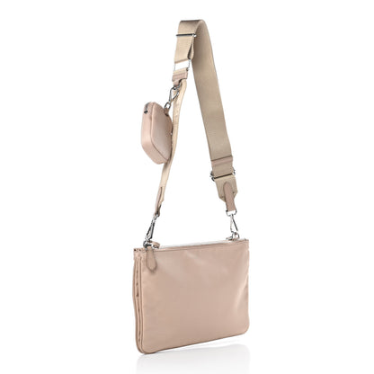 Prada Re-Nylon Saffiano Re-Edition 2000 Double Zip Crossbody Bag Cammeo 3 of 11