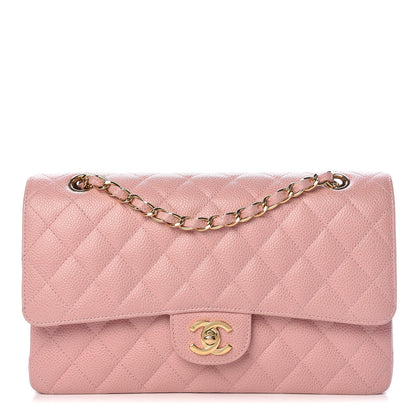 Chanel Caviar Quilted Medium Double Flap Pink 1 of 15