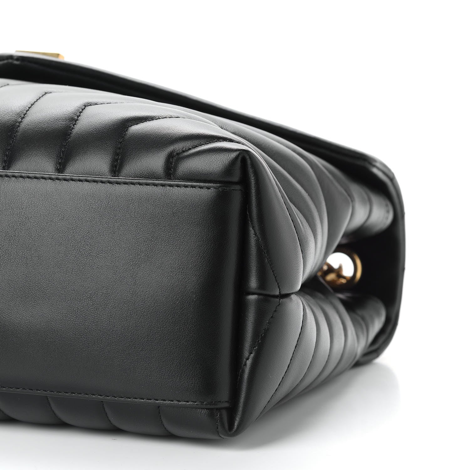 Saint Laurent Calfskin Y Quilted Monogram Medium Loulou Chain Satchel Black 8 of 8