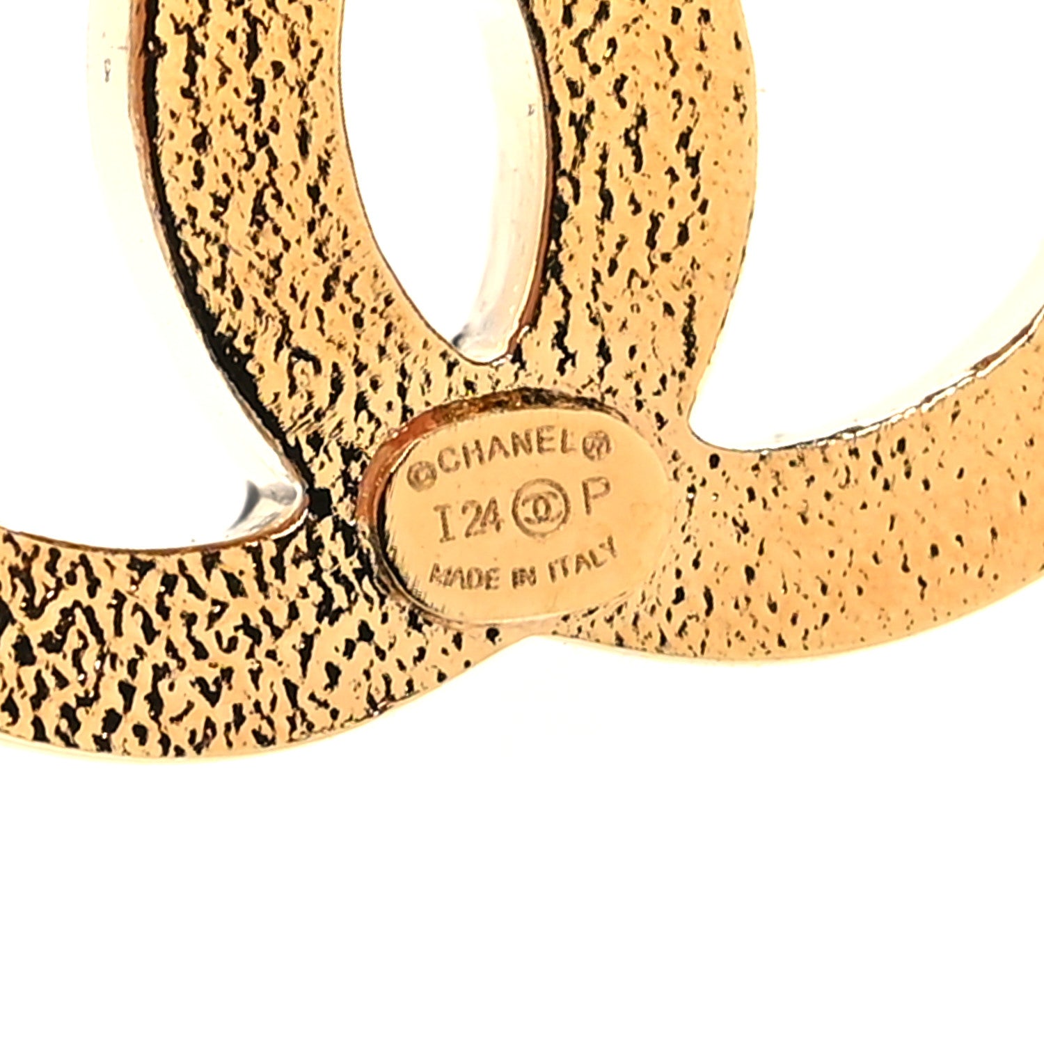 Chanel Metal Enamel CC Denim Drop Earrings Gold Blue 4 of 5