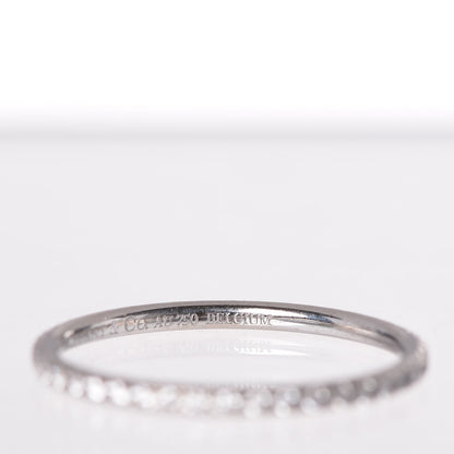 Tiffany 18K White Gold Diamond Metro Band Ring 52 6 3 of 5