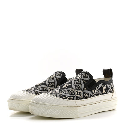 Louis Vuitton Jacquard Since 1854 Playtime Slip On Sneakers 37 Black 4 of 11