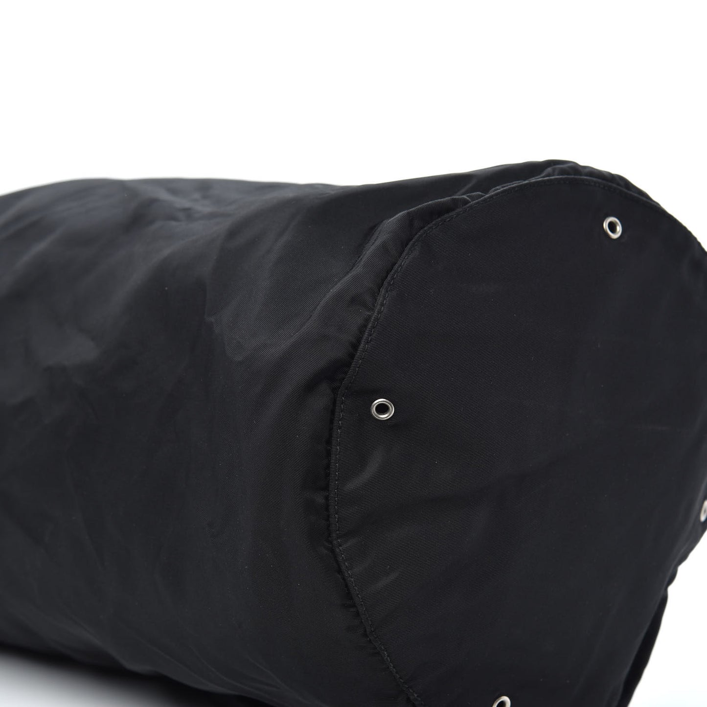 Saffiano Tessuto Nylon Vela Bucket Messenger Black