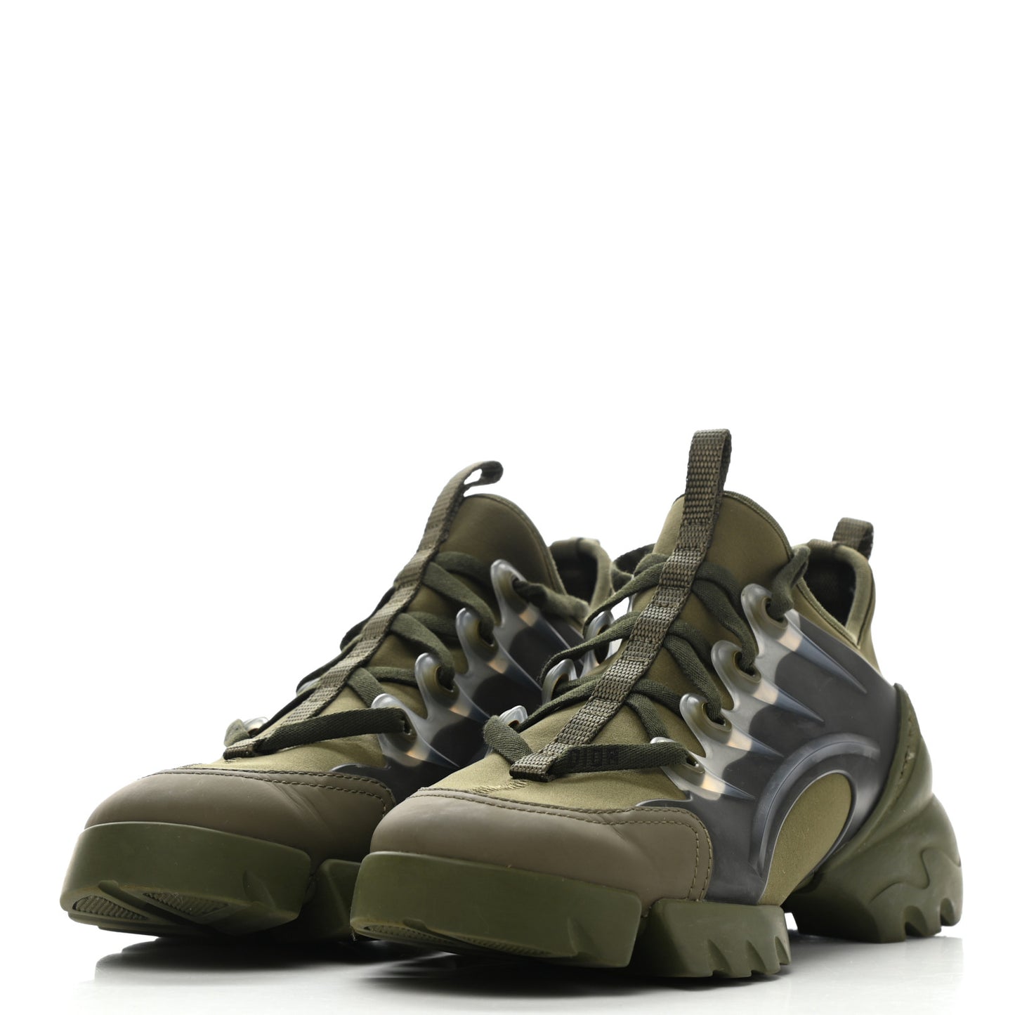 Neoprene Rubber Womens D-Connect Sneakers 36 Kaki