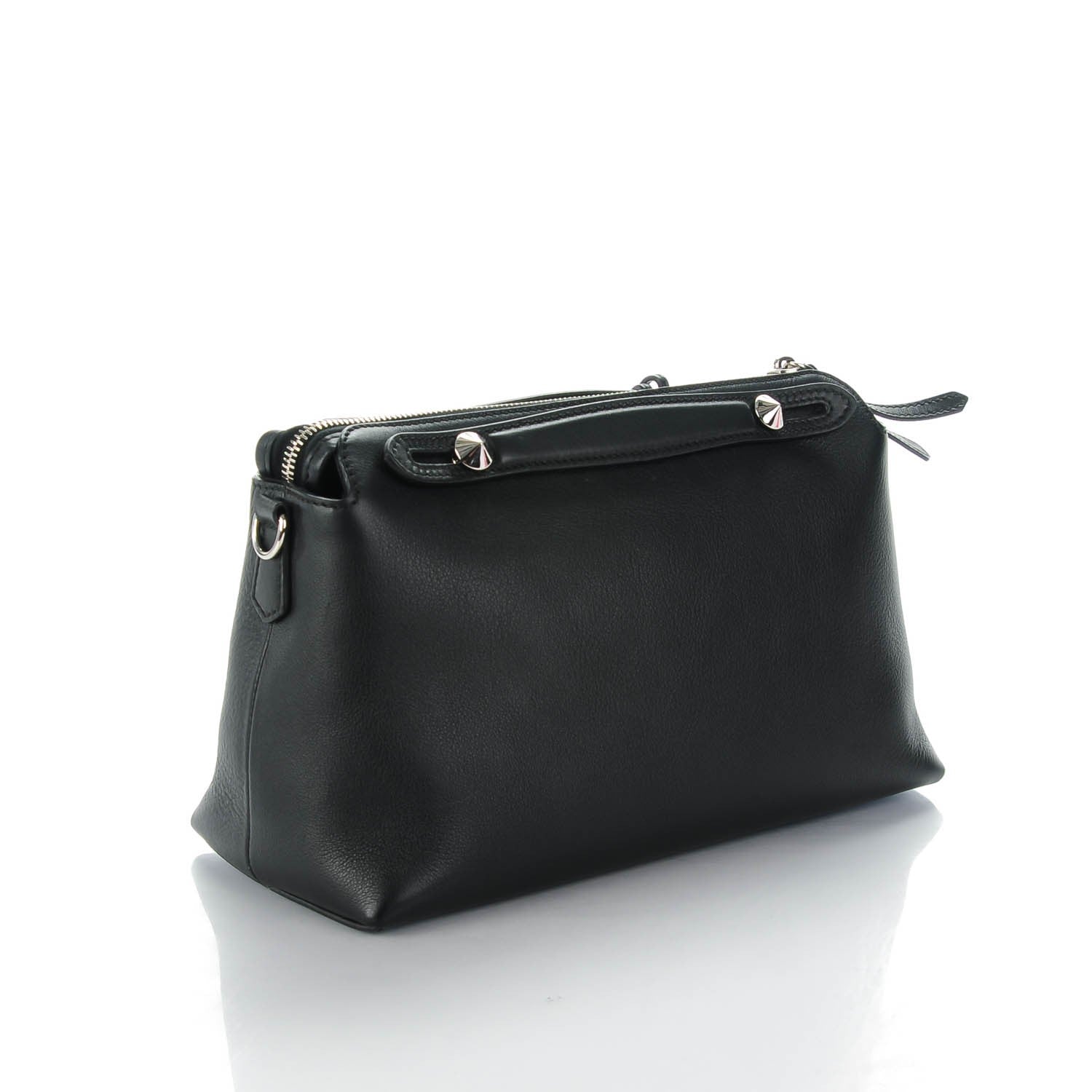 Fendi Vitello Dolce Medium By The Way Boston Bag Black 3 of 7