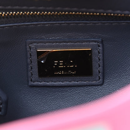 Fendi Nappa Colorblock Mini Peekaboo Iconic Satchel Rosa Fluo Oxigen Slate 6 of 8