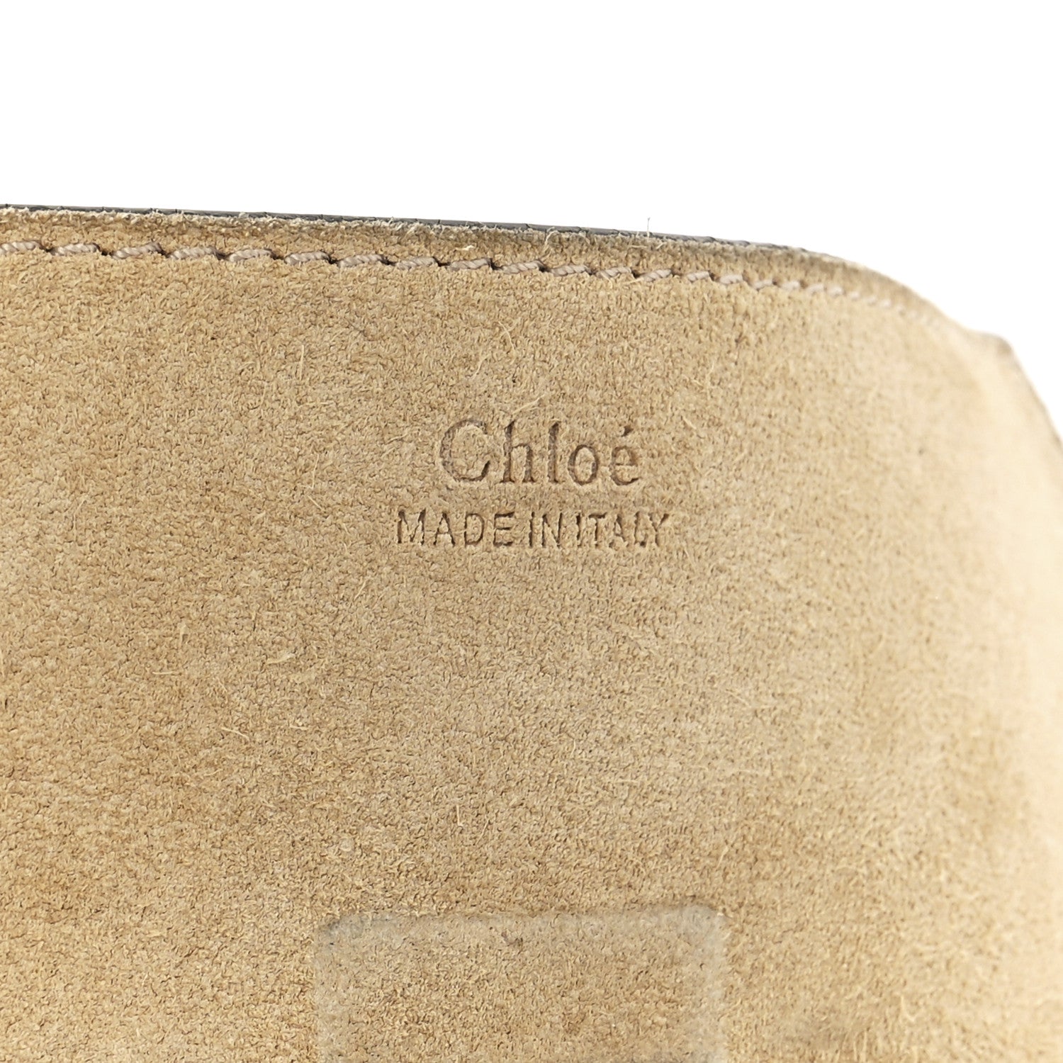 Chloe Suede Smooth Calfskin Drew Shoulder Bag Milky Coffee 6 of 12
