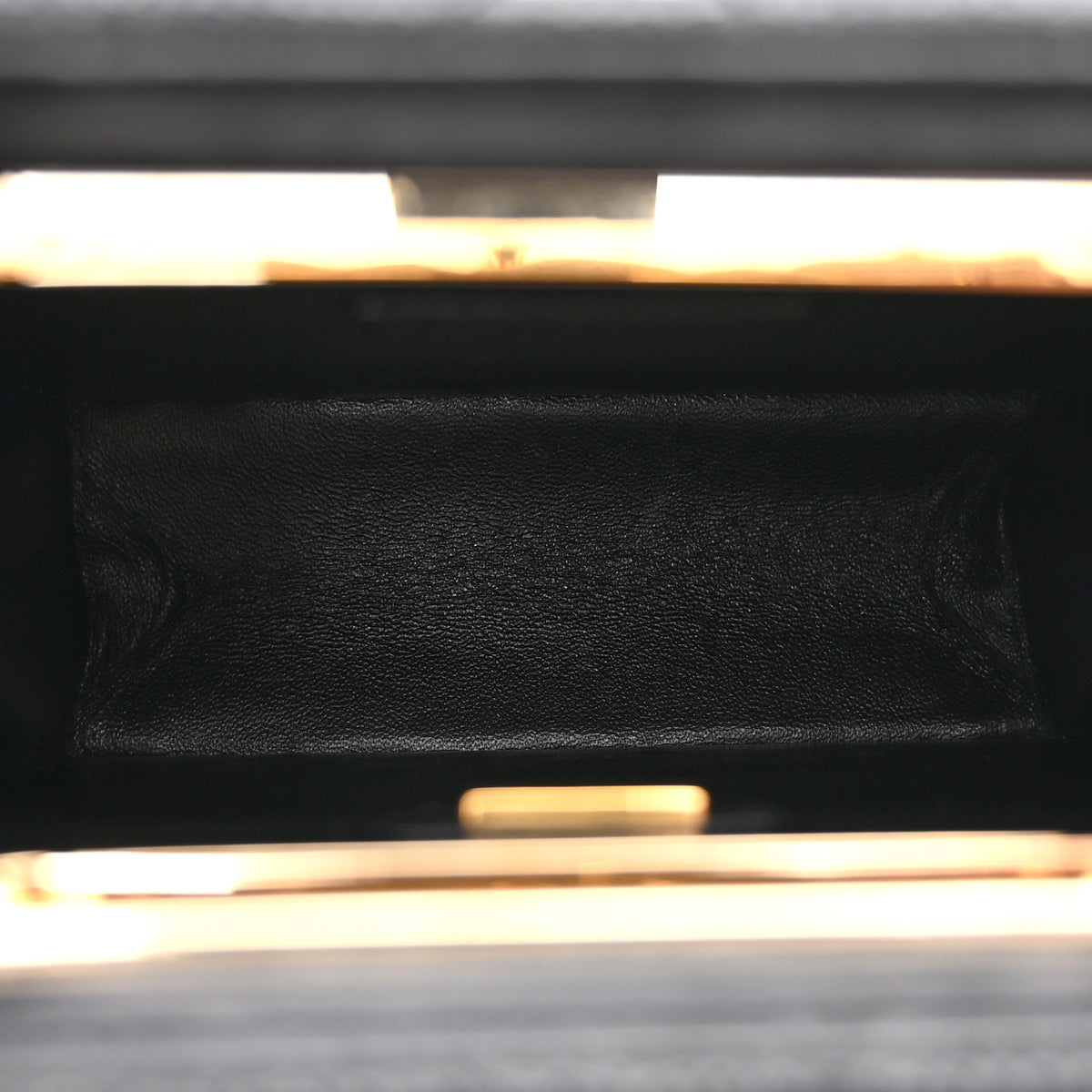 Caviar Quilted Evening Box Bag Black