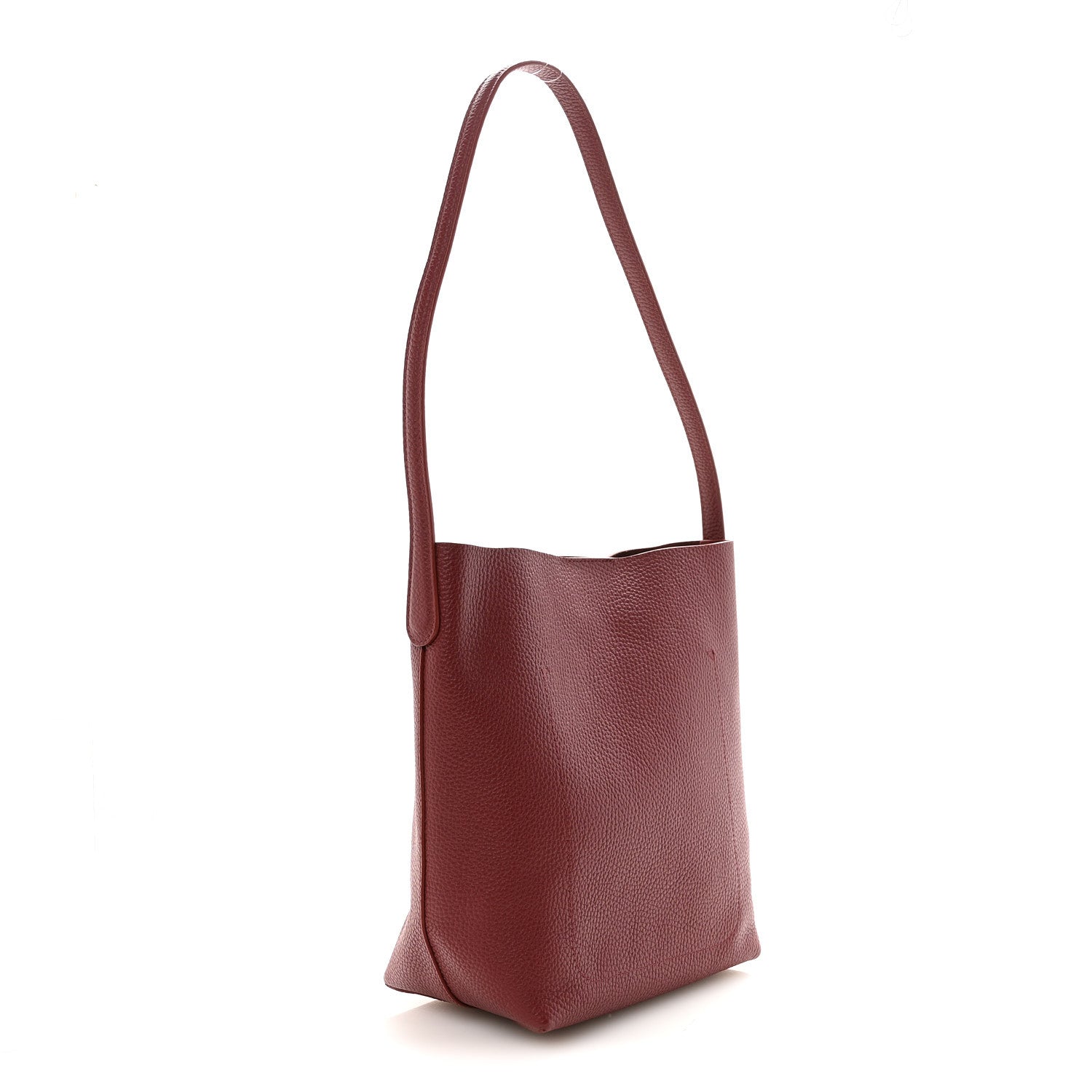 Mansur Gavriel Pebbled Calfskin Small Everyday Cabas Oxblood