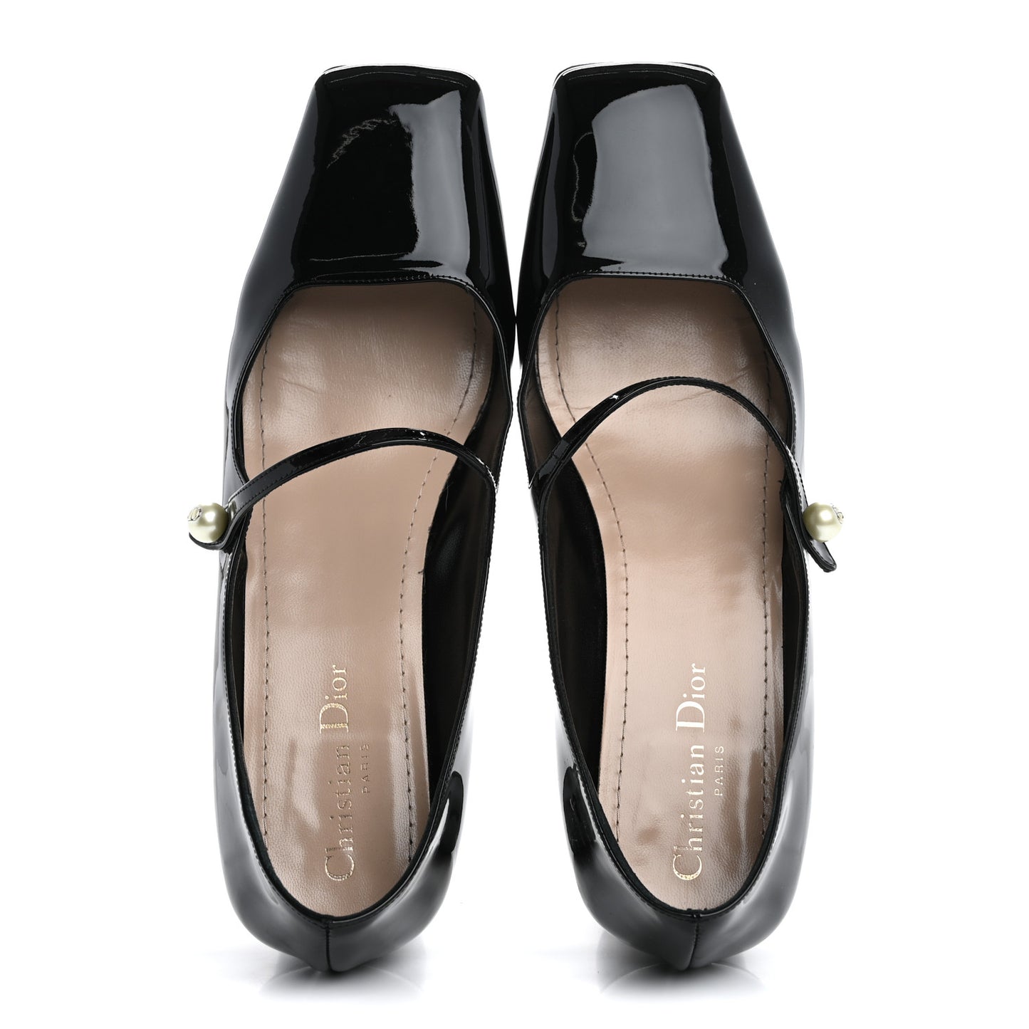 Patent Square Mary-Jane Pumps 40 Black