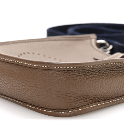 Hermes Taurillon Clemence Amazone Evelyne TPM Etoupe Bleu Indigo 10 of 11