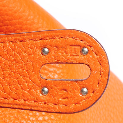 Hermes Taurillon Clemence Lindy 34 Orange 8 of 9