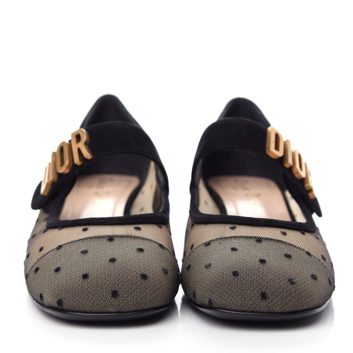 Mesh Plumetis Suede Baby-D Ballet Pumps 38 Black