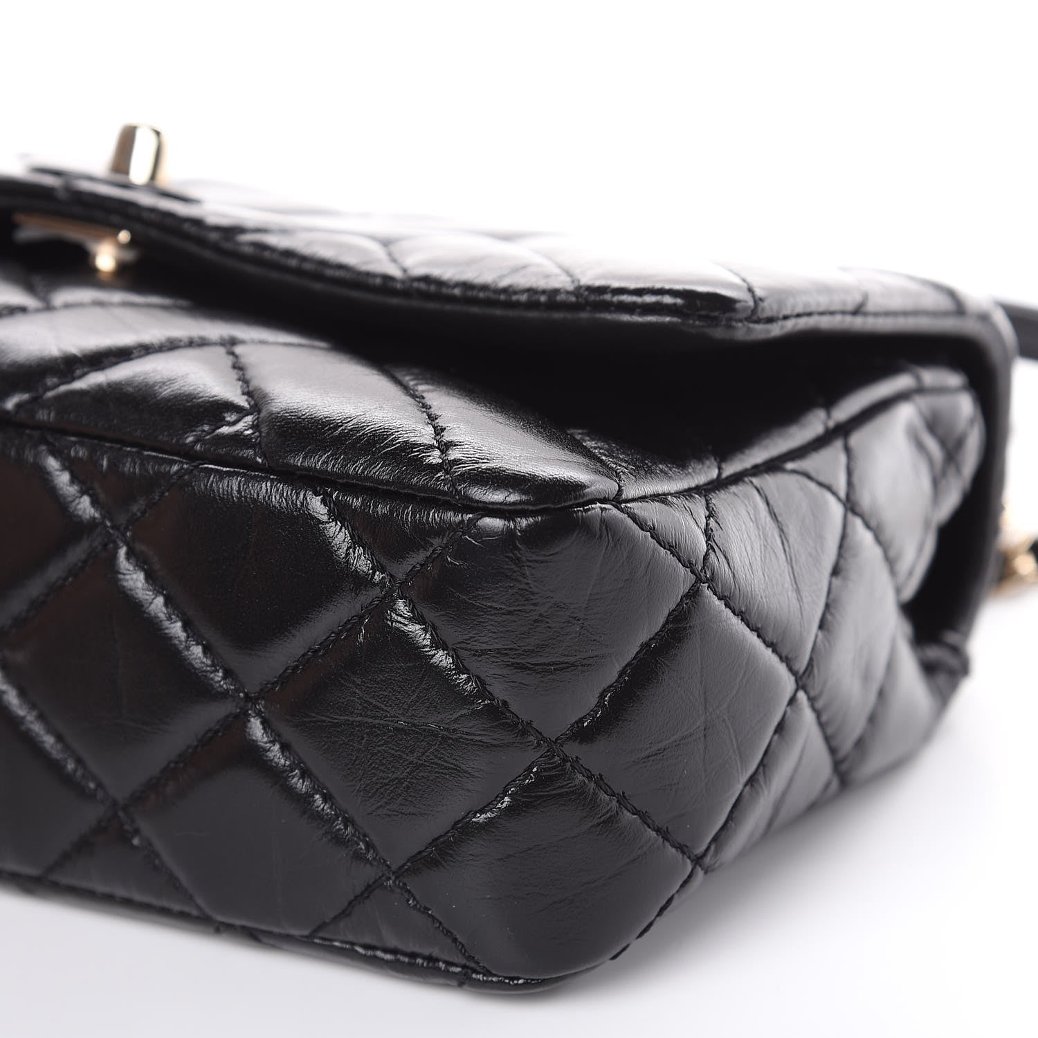 Chanel Shiny Lambskin Quilted Small Montcoco Flap Black 9 of 10