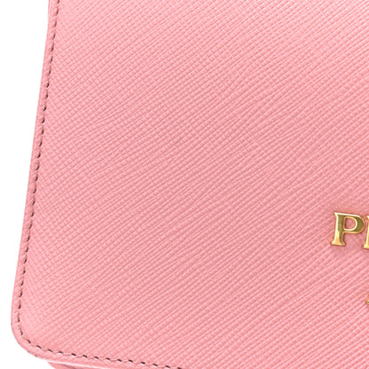 Prada Saffiano Lux Chain Wallet Petalo 13 of 14