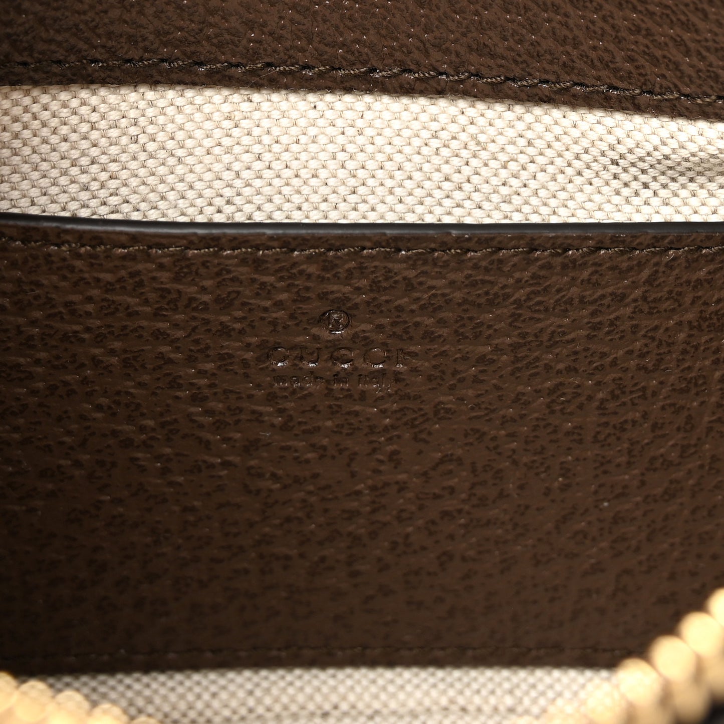 GG Supreme Monogram Textured Dollar Calfskin Mini Ophidia Chain Bag Beige Ebony