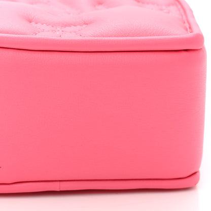Louis Vuitton Calfskin Embroidered Monogram Pop My Heart Bag Pouch Dragon Fruit Pink 8 of 9