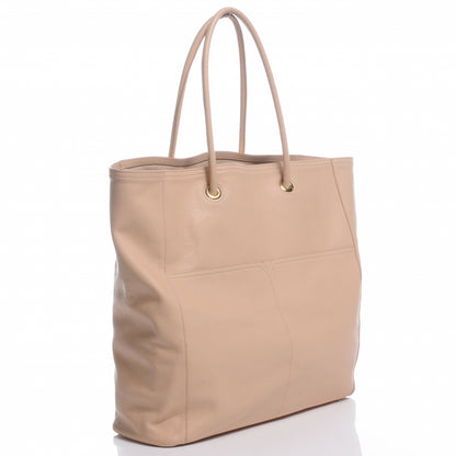 Saint Laurent Calfskin Lucky Chyc Tote Beige 3 of 7