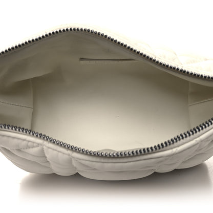 Christian Dior Calfskin Macrocannage Small Diortravel Nomad Pouch Ivory 5 of 10
