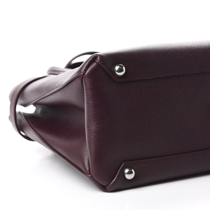Burberry Derby Calfskin House Check Medium Banner Tote Burgundy 7 of 15