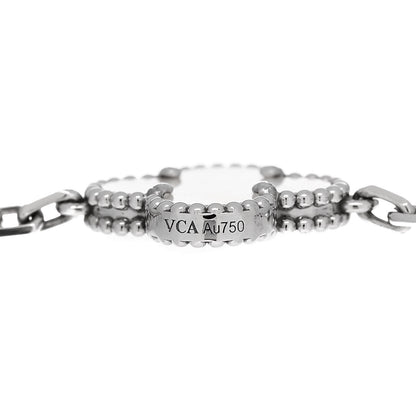 Van Cleef & Arpels 18K White Gold Mother of Pearl 5 Motifs Vintage Alhambra Bracelet 4 of 5