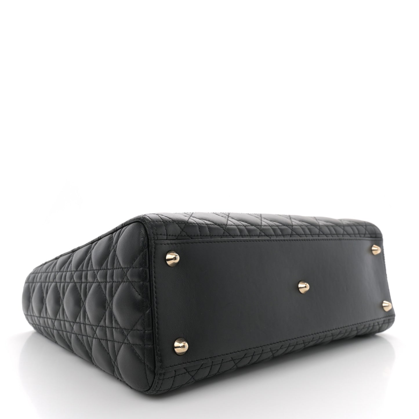 Lambskin Cannage Large Lady Dior Black