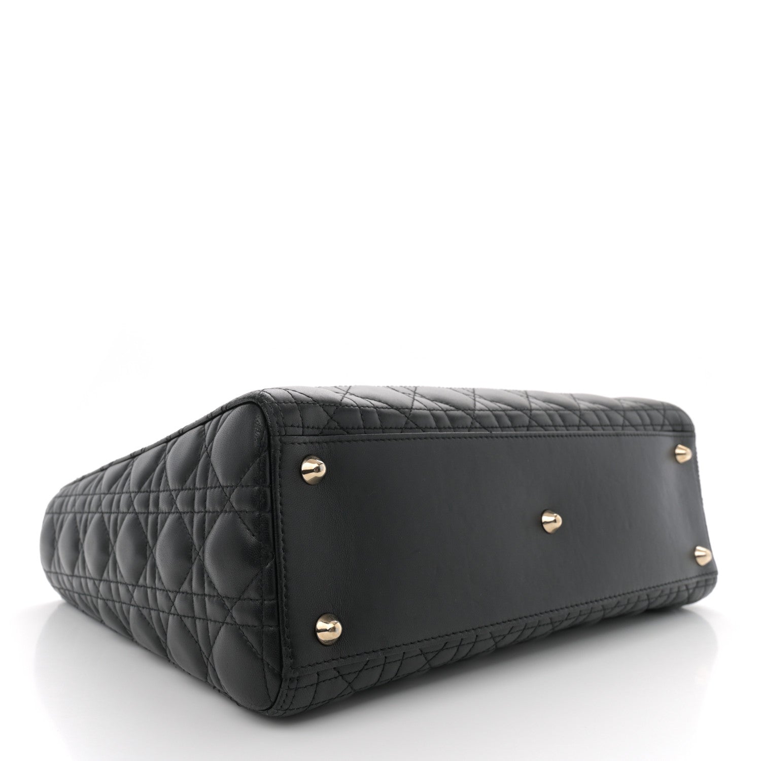 Christian Dior Lambskin Cannage Large Lady Dior Black 4 of 10