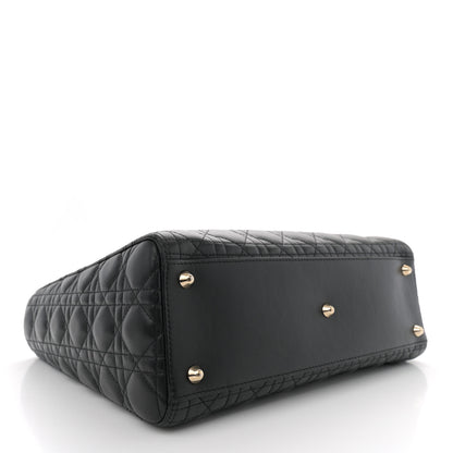 Christian Dior Lambskin Cannage Large Lady Dior Black 4 of 10