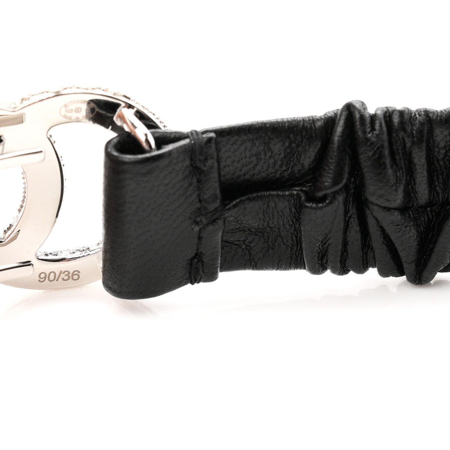 Chanel Calfskin Crystal CC Belt 90 36 Black 4 of 5