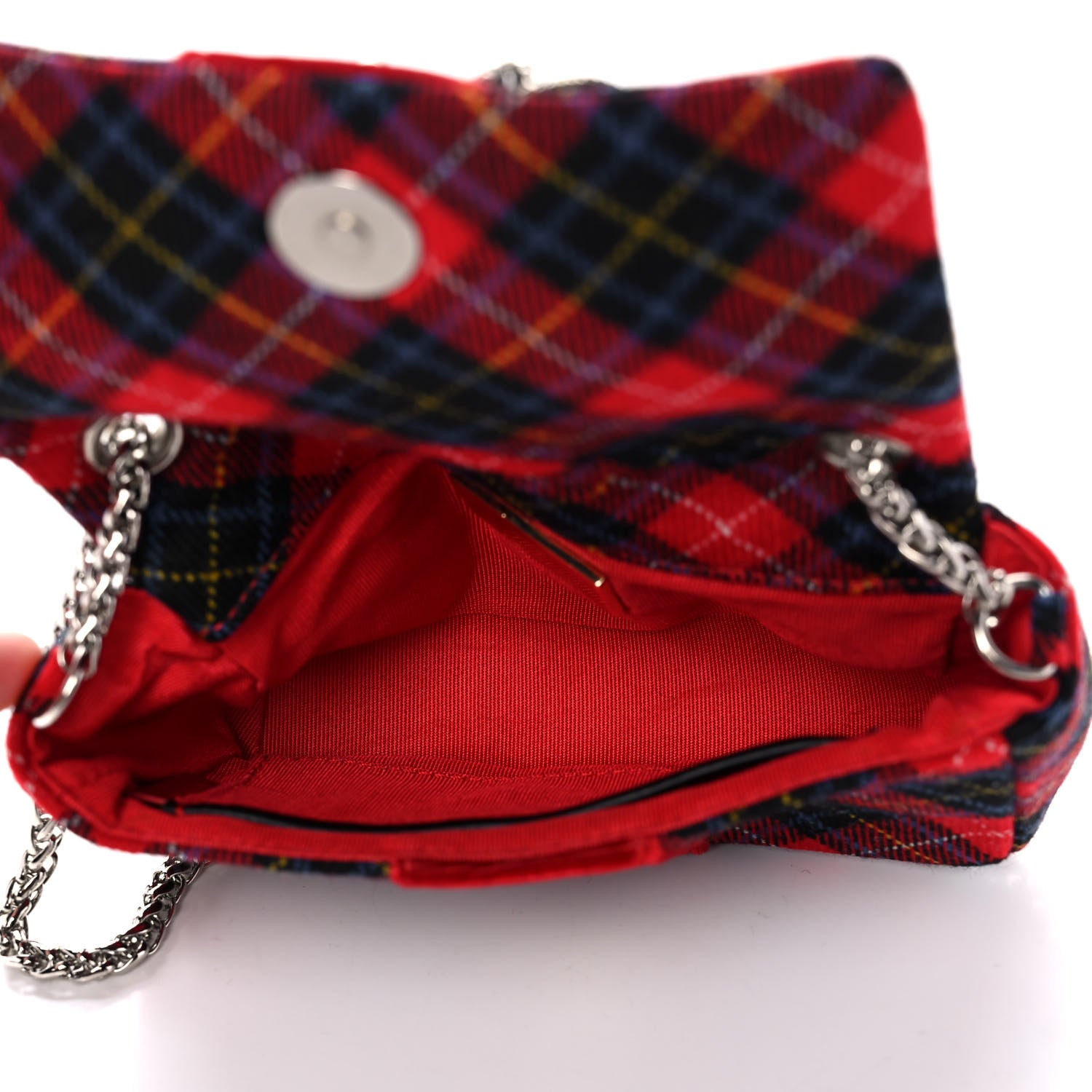 Christian Louboutin Wool Sweet Charity Crossbody Bag Plaid 5 of 11