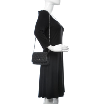 Chanel Caviar Quilted Wallet On Chain WOC Black 2 of 9