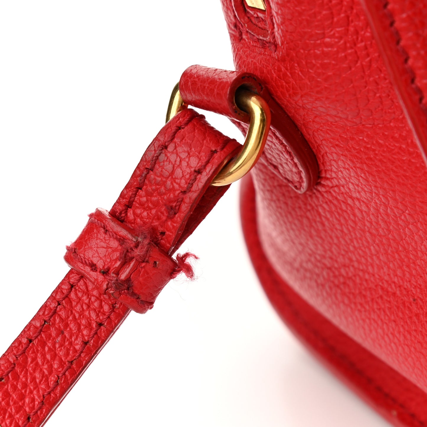 Calfskin Mini Skull Padlock Zip Around Tote Red